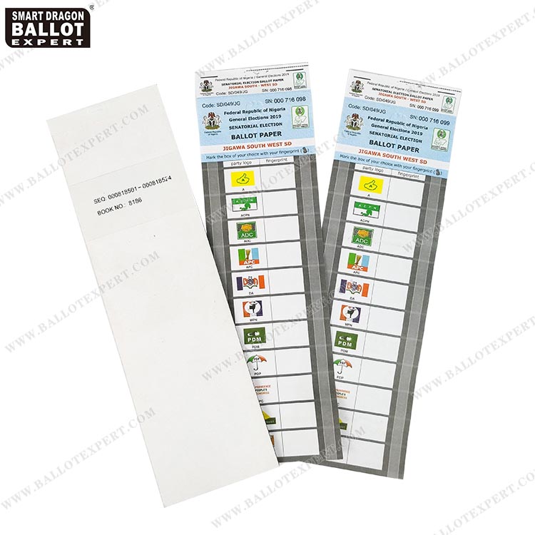 الاقتراع بطاقة التصويت ورقات